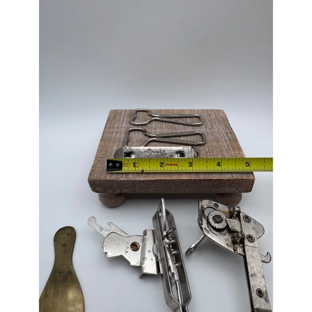 Vintage Bottle Opener Lot Coors Coca-Cola Vaughan Multi-Tool Corkscrew Brass 6pc